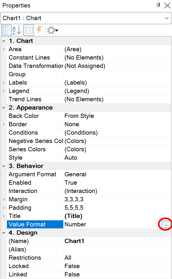 Chart Value Format Properties