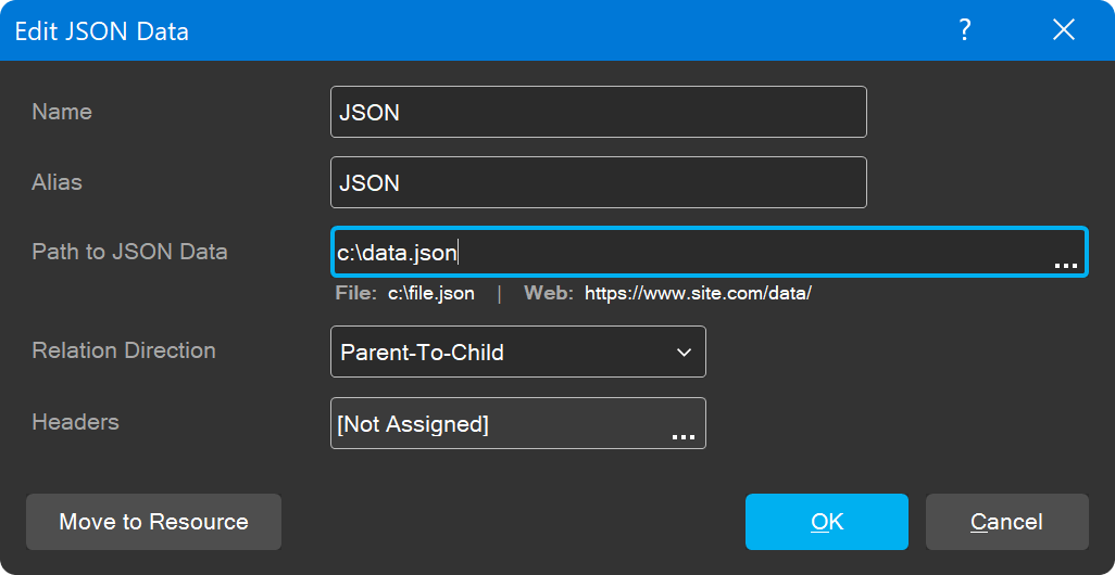 Edit json data