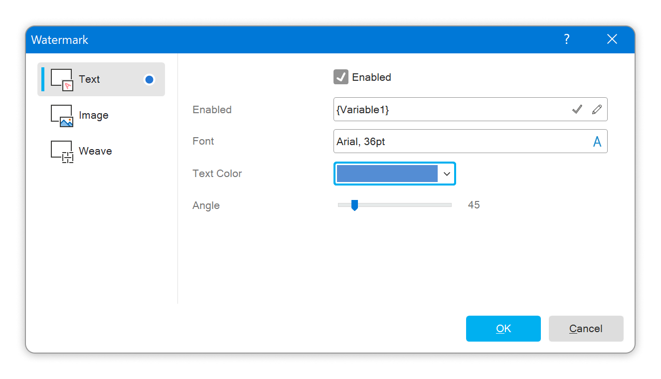 Expressions in dashboard watermarks