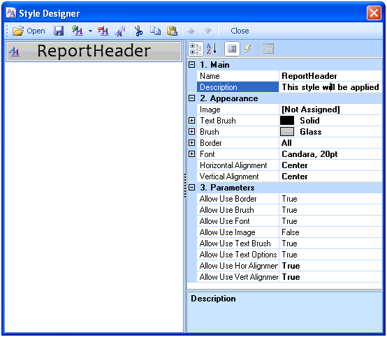 Create a style in Standard UI